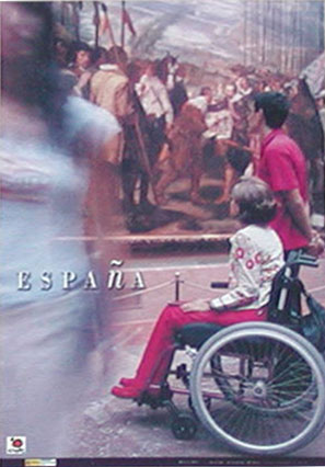 Cartel de Aesleme en  colaboración con Turespaña para la adapctación del turismo a las  personas discapacitadas